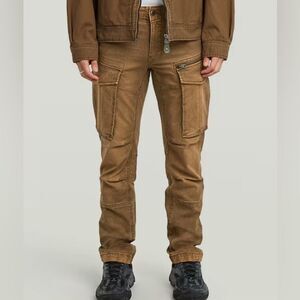 G-STAR G-raw Rovic Zip 3D Regular Tapered Pants Brown 33/34 NWT